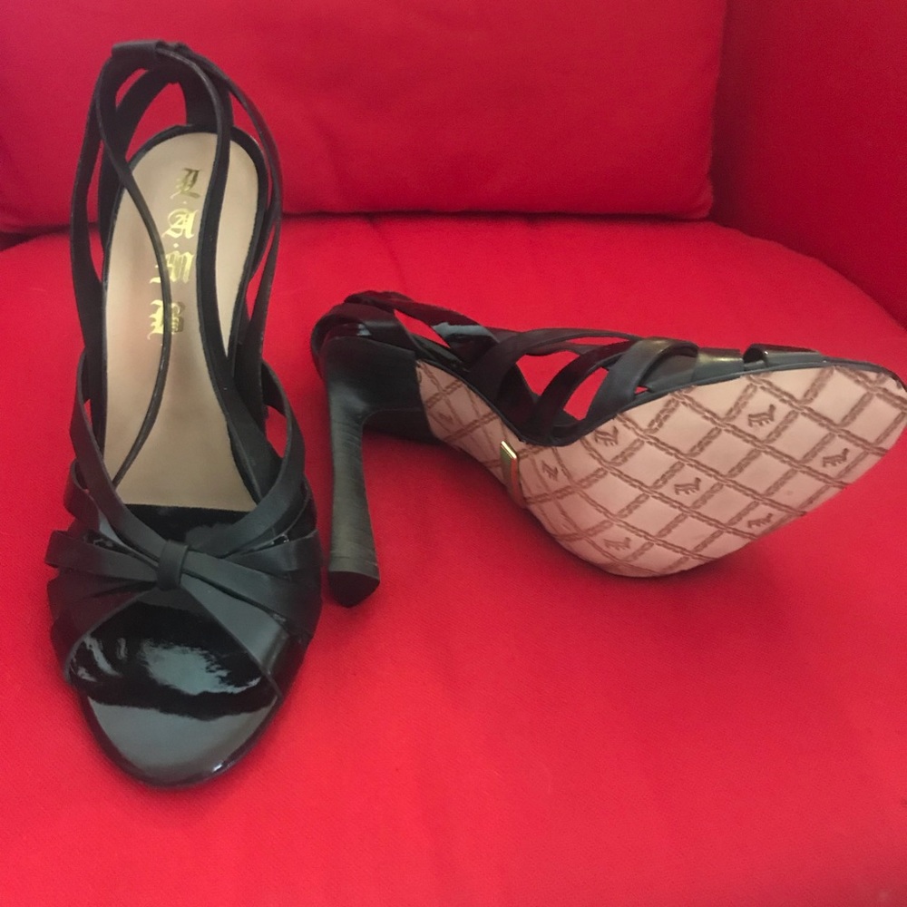 Lamb black heels